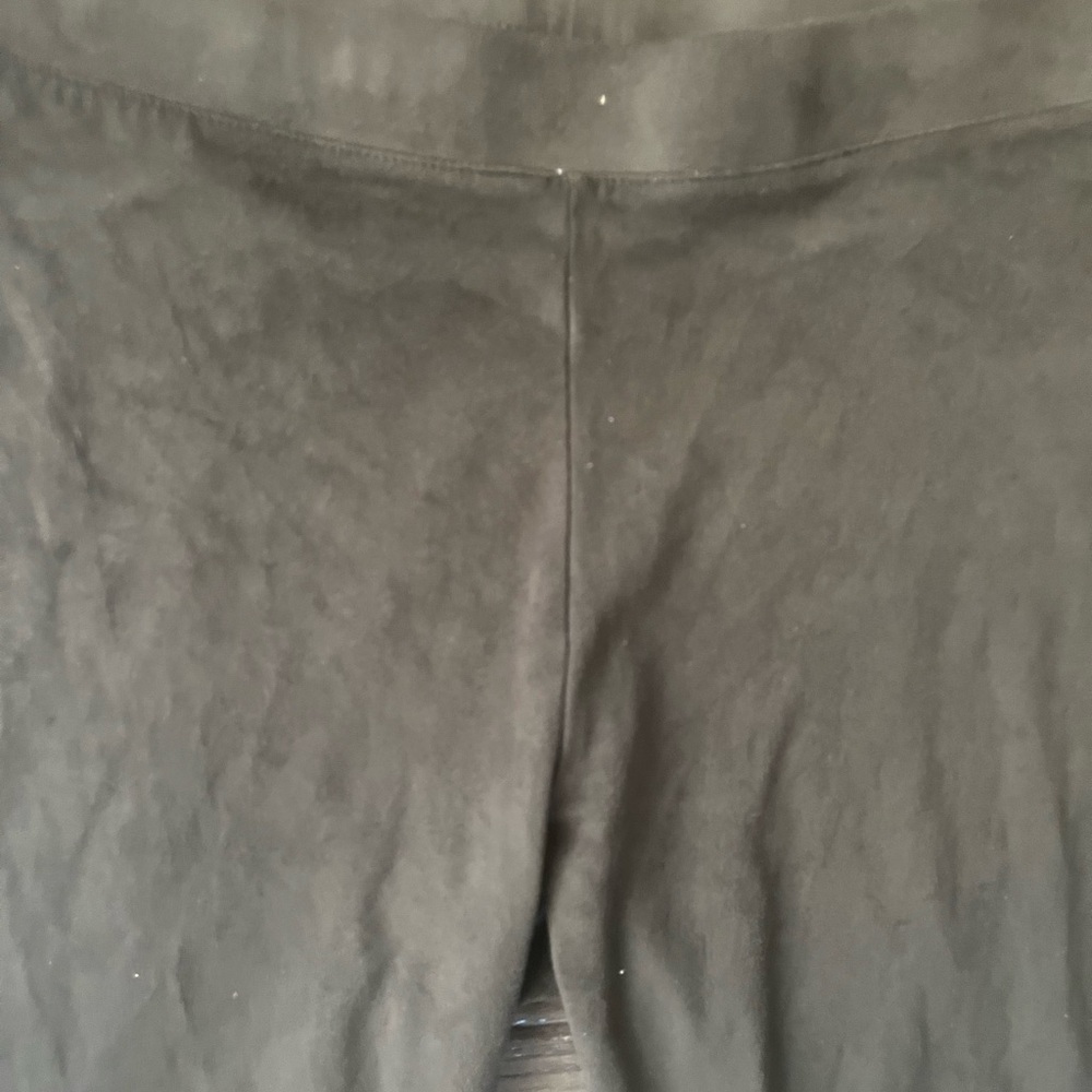 HUE Olive-Tone High Waist Faux Suede Leggings - Picture 3 of 5